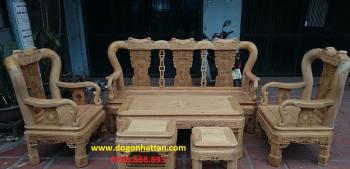 Salon gỗ| Bàn ghế gỗ Minh triện tay 12