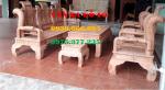 Bàn ghế gỗ| Bàn ghế Minh Tần hương đá cột 12 cm 6 món