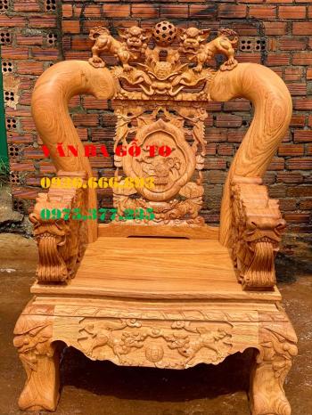 Bàn ghế gỗ| Minh quốc nghê gõ đỏ cột 14 cm