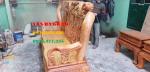 Bàn ghế gỗ| Minh đào tay 14 cm mặt tràn 10 món