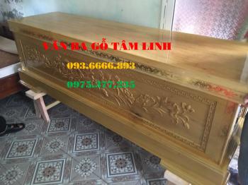 Quan tài gỗ vàng tâm tại Quảng Ninh