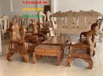 Bàn ghế gỗ | Bộ Tần Thủy Hoàng 6 món tay 12 cm